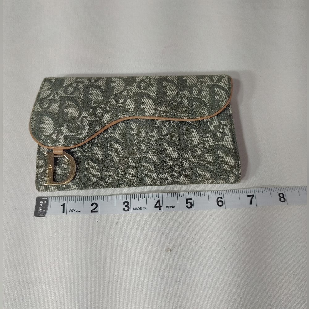DIOR  Green Saddle Wallet - Picture 14 of 15